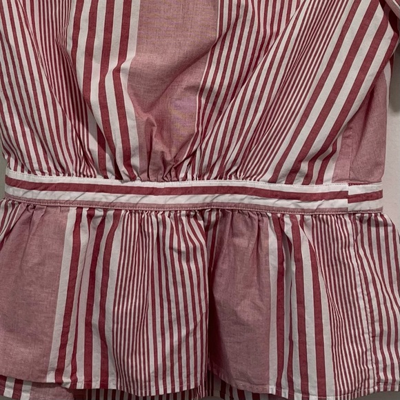 Madewell Ruffle-Hem Bold Stripe Feminine Wrap Top - Picture 12 of 14